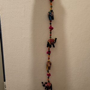 Decoratieve slinger stoffen olifantjes